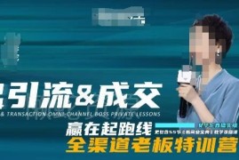 2024引流与成交全渠道教程 55节老板特训营系统教学录播课