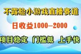 不露脸小游戏直播赛道玩法详解 支持AI/脚本/真人操作收益稳定