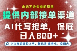 2025年AI代写接单项目完整攻略 附稳定接单渠道保底日入超800