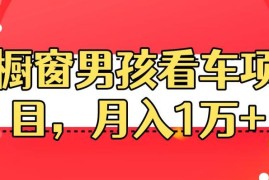 定制橱窗男孩看车图片赚钱项目全解析 附操作教程及素材说明