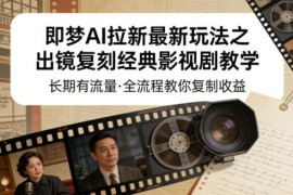 即梦AI拉新复刻经典影视剧玩法 全流程教学可复制长期有流量