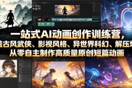 零基础AI动画创作训练营 多风格原创短篇动画制作实操教程
