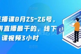 2024年8月线下直播运营课 含IP设计投流话术全套学习资料