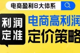 电商高利润定价策略线上课 16节详解盈利逻辑与实操方法