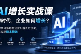 AI增长实战课：学可落地企业AI增长方法论 实现降本增效