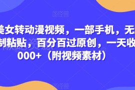 真人转动漫视频手机实操教程 零基础可做附完整素材与变现玩法