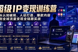 2026超级IP变现训练营 从人设打造到全域变现全链路实操课