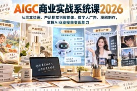 2026版AIGC商业实战系统课 多赛道实操掌握AI接单变现能力