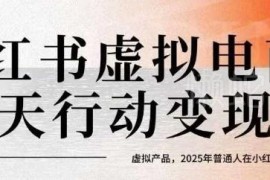 2025小红书虚拟电商14天变现训练营 普通人虚拟产品实操教程