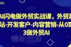 AI闪电做外贸实战课 建站获客谈判营销从0到1全指南