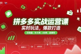 2025更新拼多多实战运营课程 爆款打造直播玩法全流程教学