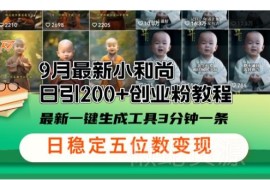 2024小和尚AI视频引流实操教程 单日可获300+高质量创业粉