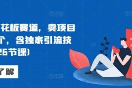 26节网创卖项目实操课 含独家引流及变现全流程教学