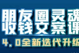朋友圈灵魂收钱文案课 教你打造24小时可变现的高转化朋友圈