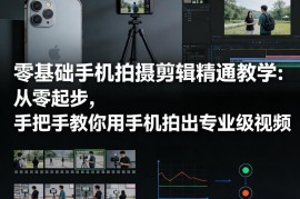 零基础手机拍摄剪辑系统教学 手把手教你做专业级短视频