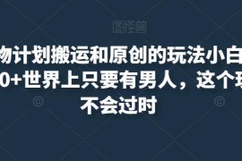 尤物计划搬运及原创玩法详解 小白易上手的副业实操教程