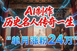 AI制作历史名人短视频单月涨粉24万 零基础可入局的变现赛道