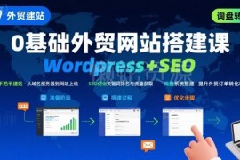 WordPress外贸建站及SEO优化教程 从0到1搭建可获询盘外贸站