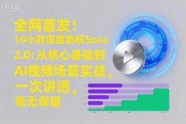 10小时深度解析Sora2.0 从核心基础到AI视频场景实战全指南