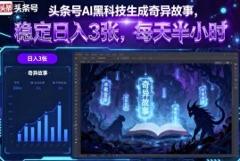 头条号AI生成奇异故事玩法详解 低门槛副业轻松获稳定收益