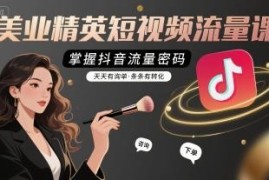 美业抖音短视频运营实操课 掌握流量逻辑提升询单转化效果