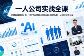 一人公司实战全课：36种起盘计划100节AI流量运营实操教学
