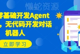零基础使用Coze无代码开发Agent智能体 对话机器人实操教程