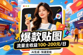 借助AI生成爆款贴图做公众号流量主 低门槛变现玩法详解