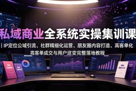 私域商业全系统实操课 IP定位引流运营成交裂变完整落地教程