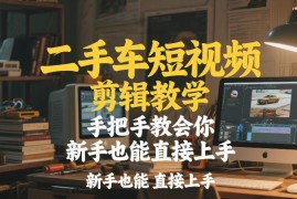 二手车短视频剪辑零基础教学 新手无需经验可直接上手实操
