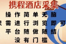 携程酒店采集副业玩法详解 低门槛无经验碎片时间即可增收