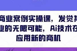 AIGC商业案例实操全课程 掌握多场景AI应用发掘行业新商机