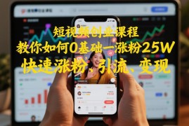 0基础短视频创业实战课 涨粉引流变现全流程实操教学
