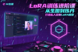 LoRA训练进阶系统课程 从AI生图到炼丹实操打造私人定制LoRA模型
