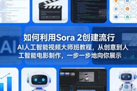 Sora 2 AI视频制作大师班教程 从创意到爆款影视全流程实操教学