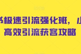 小红书高效引流获客攻略 爆款笔记打造全流程实操课程