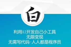 无需代码借助AI开发专属小工具 可实现长期变现方法教程