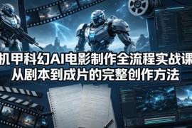 机甲科幻AI电影制作全流程实战课 从剧本到成片完整创作教学