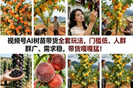 视频号AI树苗带货全套玩法教程 低门槛普通人可上手实操指南