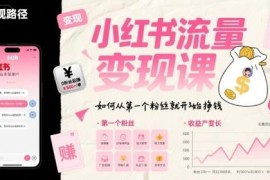 小红书流量变现实操课 新手从首个粉丝开始盈利全流程指南