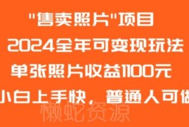 2024普通人可做的售卖照片变现玩法 单张最高收益1100元