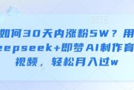 DeepSeek搭配即梦AI制作育儿视频 30天涨粉5W变现实操教程