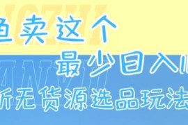 2024闲鱼无货源最新选品玩法 零基础新手也可稳定出单增收