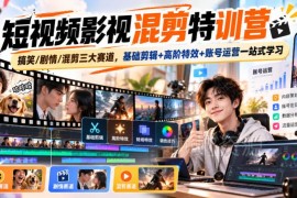 零基础短视频影视混剪特训营 剪辑特效账号运营一站式教学