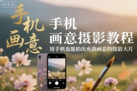 手机画意摄影全流程教程 零基础也能拍出氛围感大片