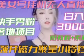 快手美女号无人直播磁力聚星变现实操教程 附配套素材资源