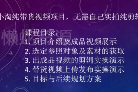2024小淘纯带货视频项目玩法 无需实拍纯剪辑零门槛可上手