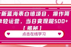 校园蓝海表白墙项目怎么做？低门槛轻运营可快速稳定变现