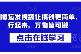 蓝剑搬运发视频搞钱教程 可落地视频搬运赚钱实操方法