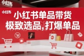 小红书单品带货实操攻略 极致选品打爆单品的玩法详解